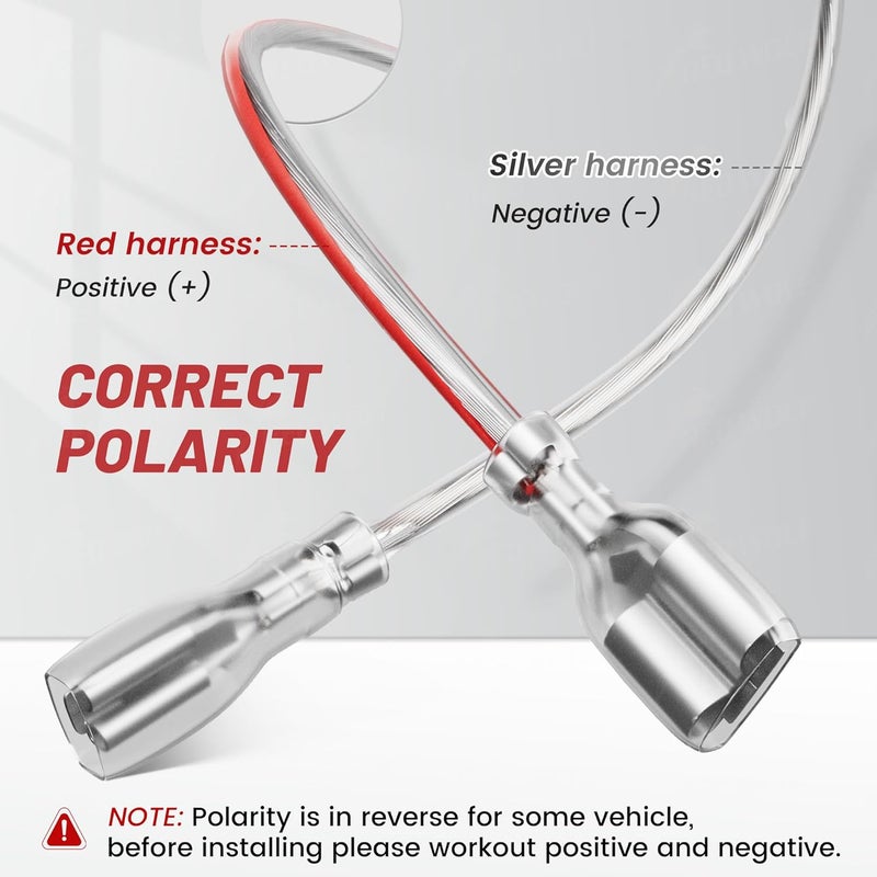 RED WOLF موصل محول سلك مكبر صوت باب السيارة متوافق مع نيسان سنترا التيمه روج 2004-2019، إنفينيتي 2006-2018 نموذج 4 قطع - Image 3