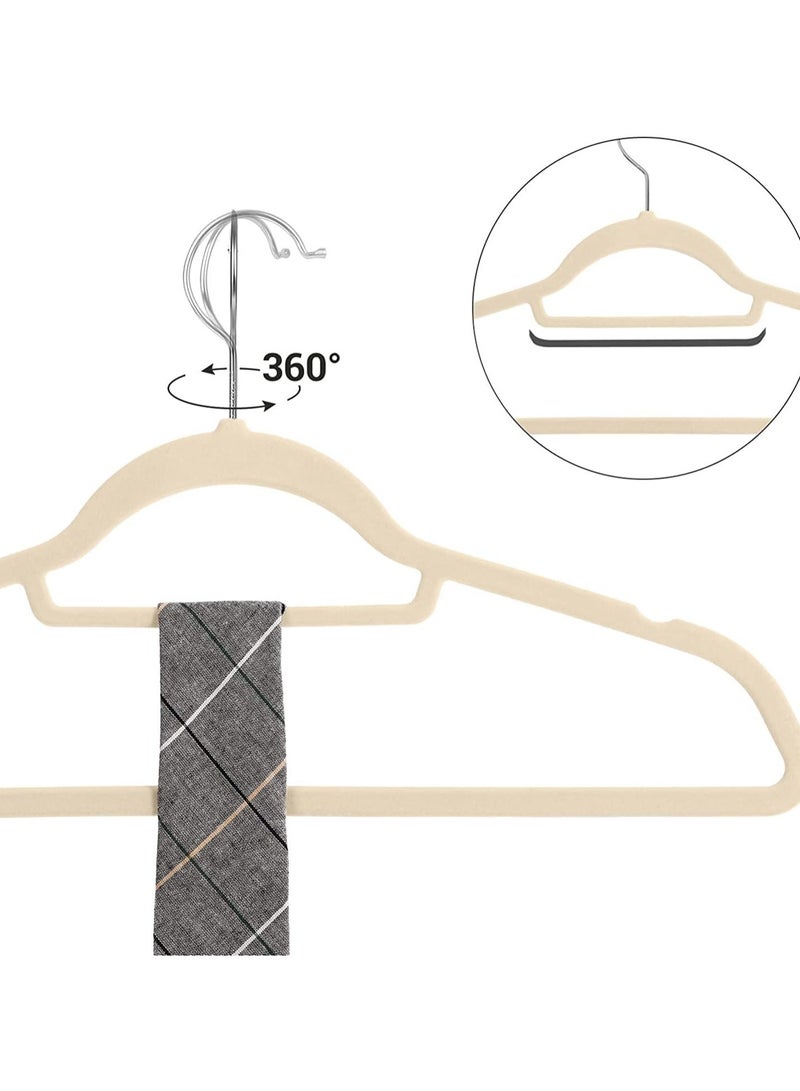 CityRiya-Long Hangers 20 Pack Coat Hanger Premium Suit Hangers for Men Women Robe Hangers Heavy Duty Clothing Hangers Pants Hanger Set Black Clothes Hangers with 360° Rotatable Hook & Shoulder Grooves - Image 3