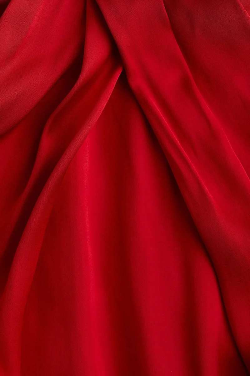 H&M Balloon-sleeved satin blouse