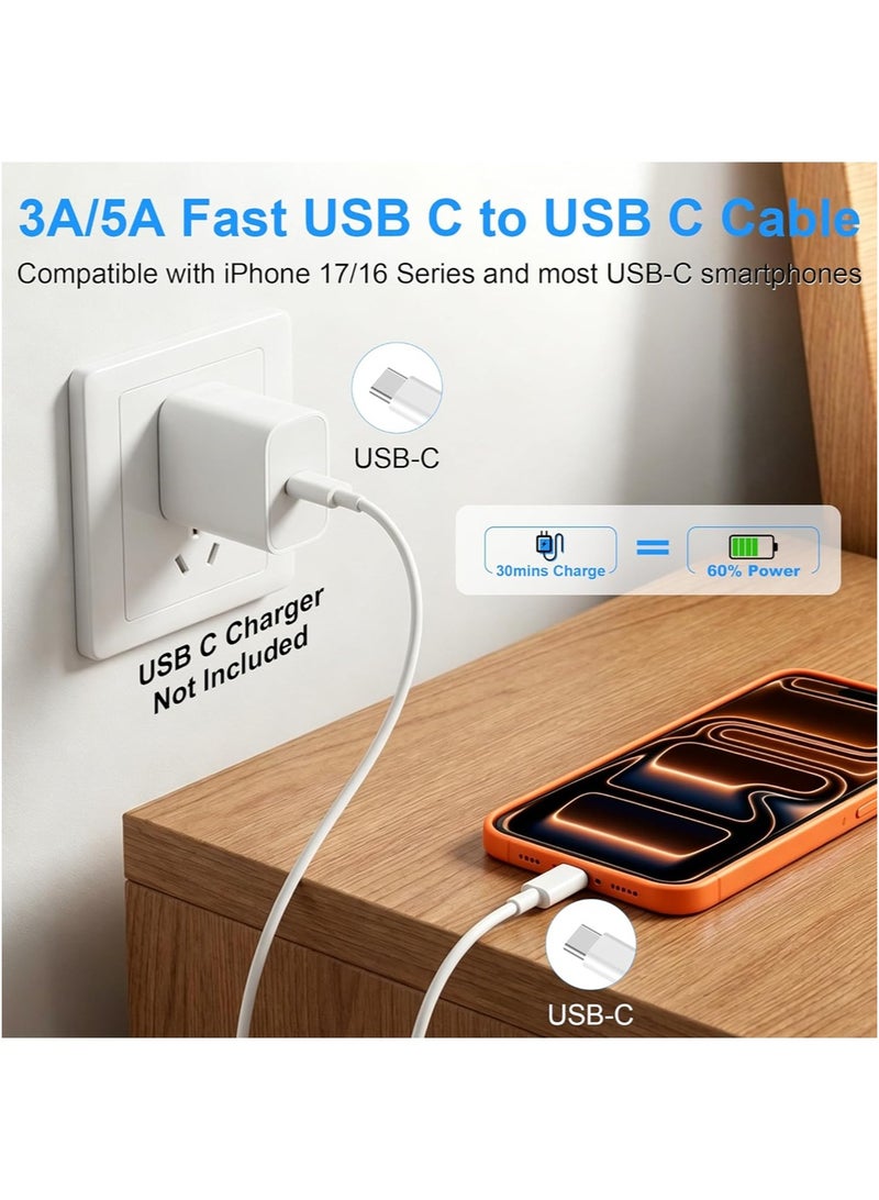 CAYGA USB type C To type-C Super 65W Fast Charging Cable 1.8M For iPhone 16/15, iPad mini 7, MacBook Pro, Samsung S25 Ultra/S24/23/, Huawei P70 Official - Image 4