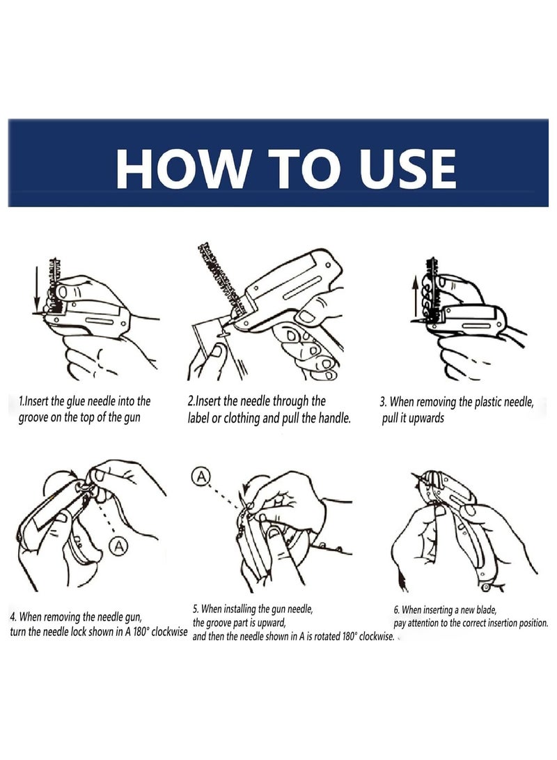 SYOSI Tagging Gun for Clothing Price Tag Attacher Gun Quick Clothing Fixer Consulbefor Sewing Machine Mini Stitch Hemming Gun for Clothes Micro Tagging Stitch Tool for Clothing - Image 4