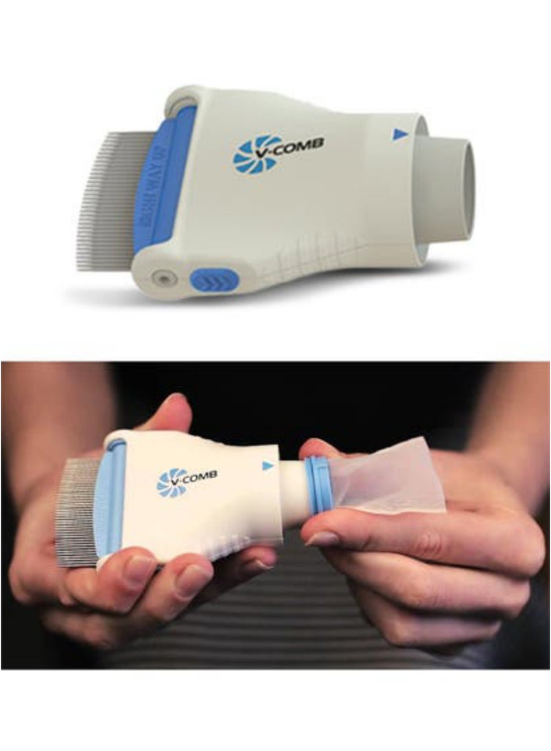 LiceTec V-Comb Advanced Electric Lice and Nit Removal Device with Suction and Combing Technology - Image 3
