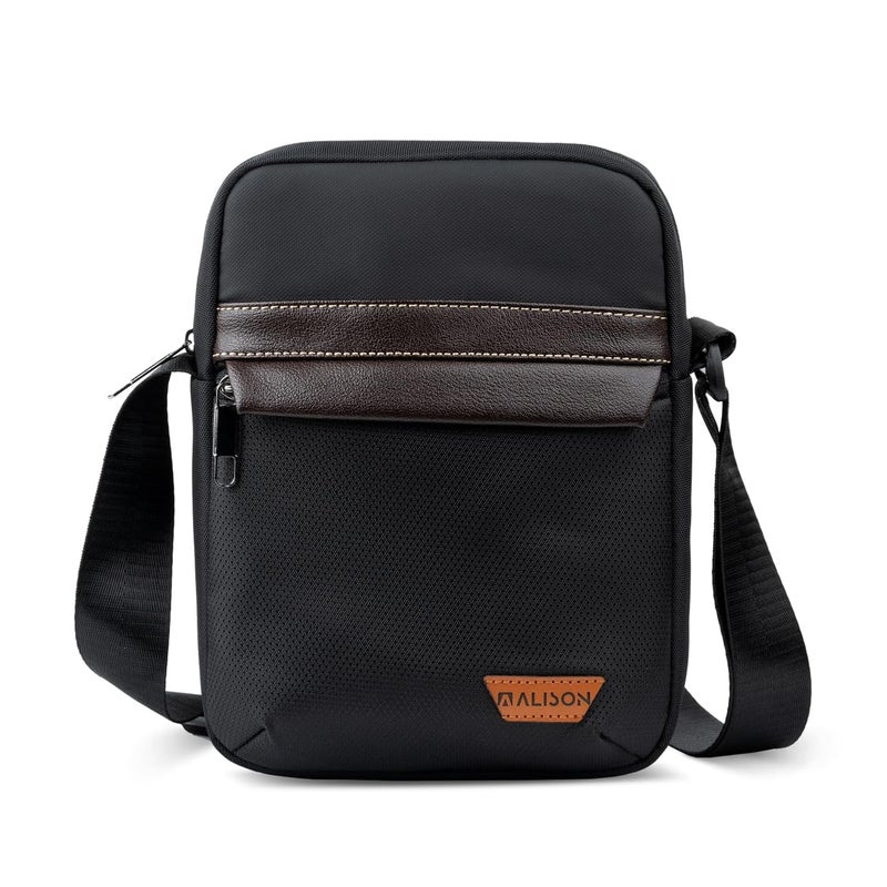 Alison Sling Bag for Men 4L Small Side Bag Stylish Crossbody Bag for 9" iPad Pocket Premium Mobile Bag Polyester Water-Resistant Shoulder Bag for Business Office Casual - Image 1