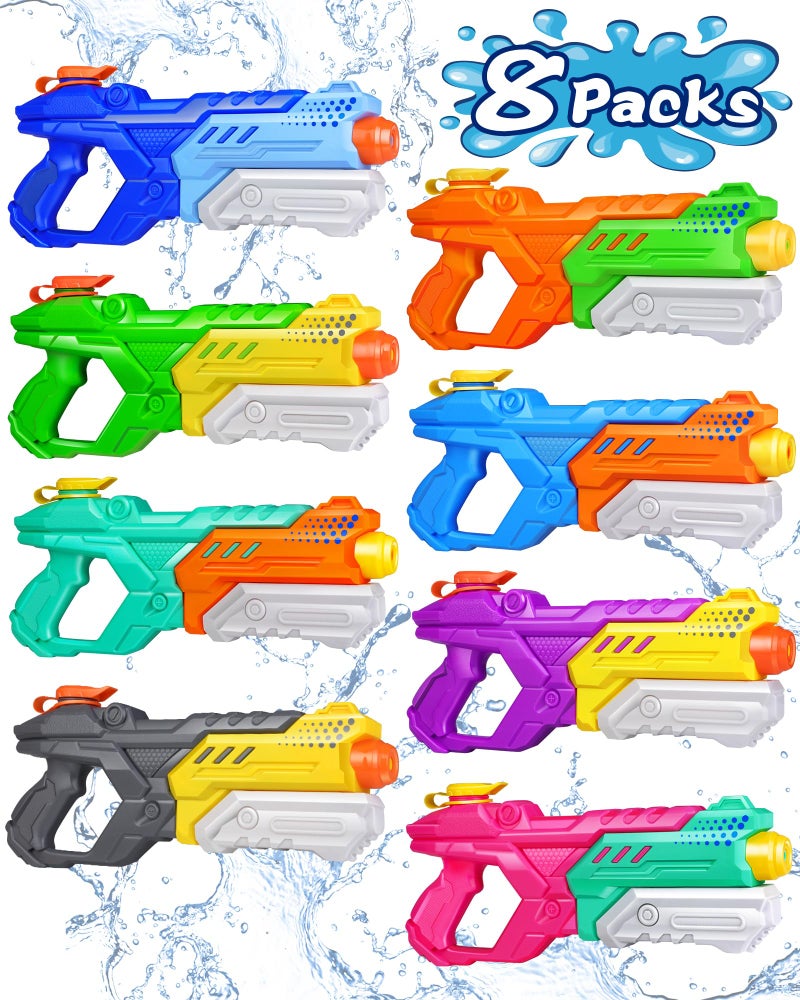 Quanquer 8 Pack 600cc Water Guns for Kids Adults Large Capacity Pump Action Super Squirt Blasters Soaker with Long Range up to 32 FT Summer Outdoor Pool Beach Water Toys for Boys Girls - Image 3