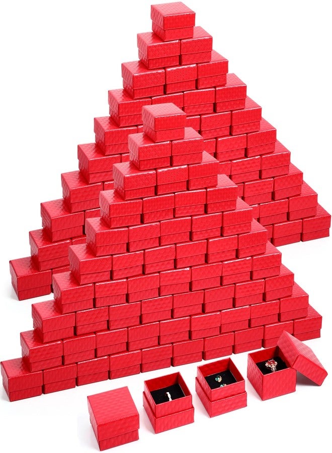 كينينج مجموعة كينينج من 120 علبة هدايا مجوهرات حمراء، مقاس 1.97 × 1.97 × 1.18 بوصة، علب هدايا صغيرة، علبة عرض مجوهرات للقلائد والخواتم والأقراط - Image 1