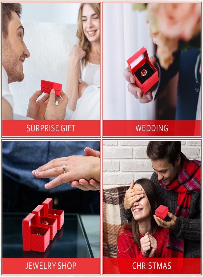 كينينج مجموعة كينينج من 120 علبة هدايا مجوهرات حمراء، مقاس 1.97 × 1.97 × 1.18 بوصة، علب هدايا صغيرة، علبة عرض مجوهرات للقلائد والخواتم والأقراط - Image 5
