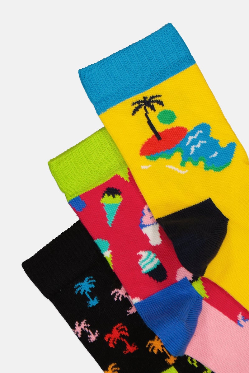 Happy Socks Toddlers Boy 5 Pairs Allover Print Tropical Socks, Multicolor - Image 2