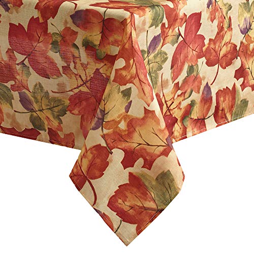 Elrene Home Fashions HarvestFestival Fall Printed Tablecloth 52 x 52 Square - Image 1