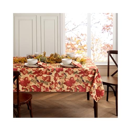 Elrene Home Fashions HarvestFestival Fall Printed Tablecloth 52 x 52 Square - Image 3