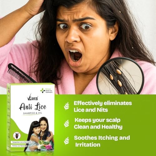 Vcare Anti Lice Shampoo and Oil Combo- 90ml,Removes Lice and Nits | Lice Treatment | Head Lice | Lice Egg Removal- Pack of 5 - Image 3