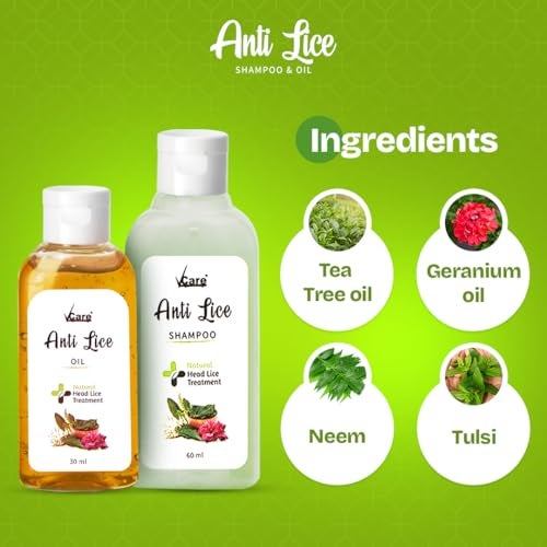 Vcare Anti Lice Shampoo and Oil Combo- 90ml,Removes Lice and Nits | Lice Treatment | Head Lice | Lice Egg Removal- Pack of 5 - Image 4