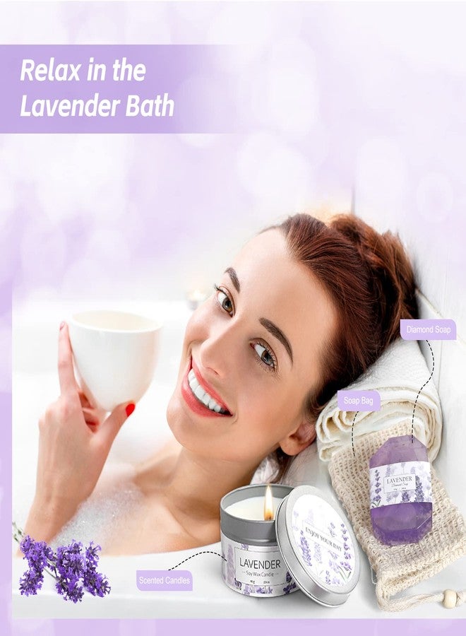 Frerdui Lavender Spa Gifts Set, 11 Pcs Bath Gift Set for Women, Relaxing Spa Gifts, Bath Spa Gift Basket for Women, Self Care Gifts, Care Package, Home Spa Products, Birthday Gifts for Women, Lavender Gifts - Image 5