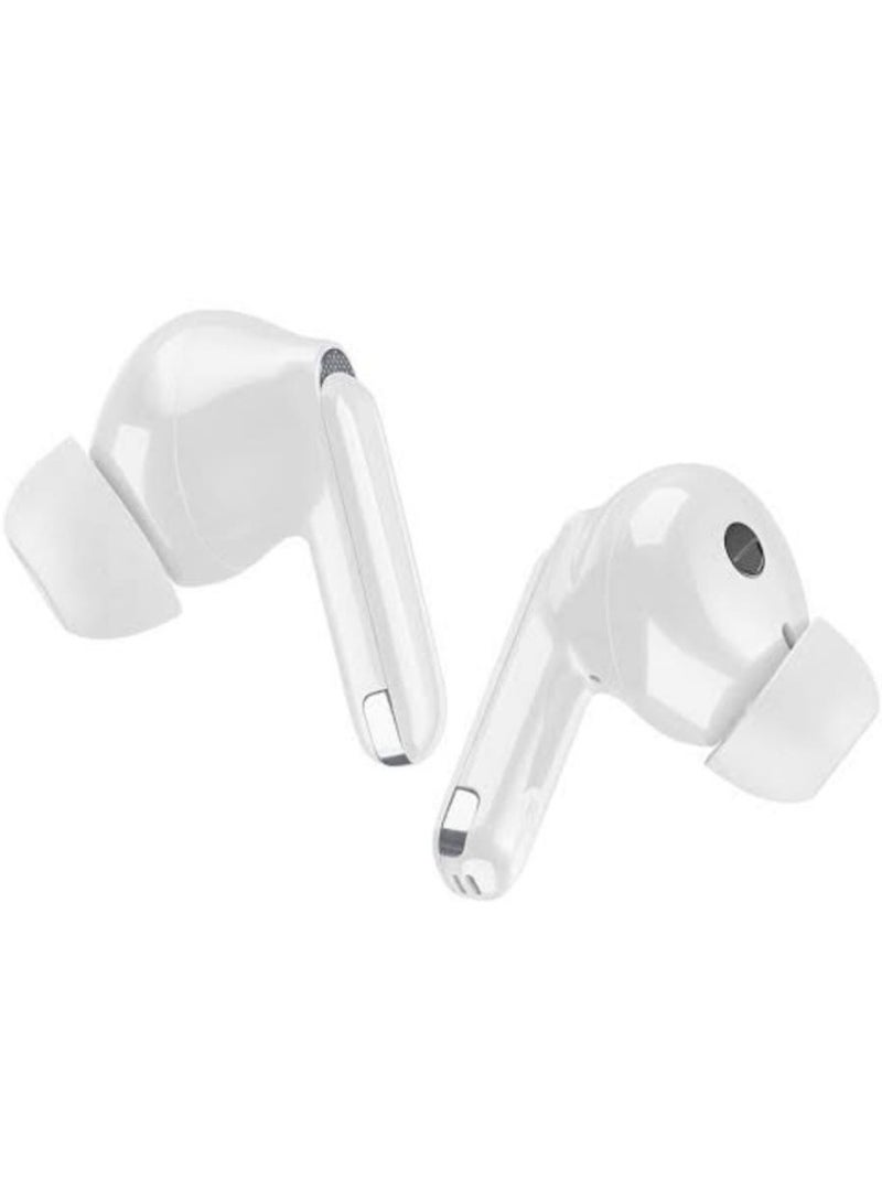 سيلولار لاين سماعات ECLIPSE EARBUDS (ANC) توفر عمر بطارية طويل يصل إلى 18 ساعة، مما يضمن الاستخدام الممتد دون الحاجة إلى إعادة الشحن بشكل متكرر (أبيض) - Image 1