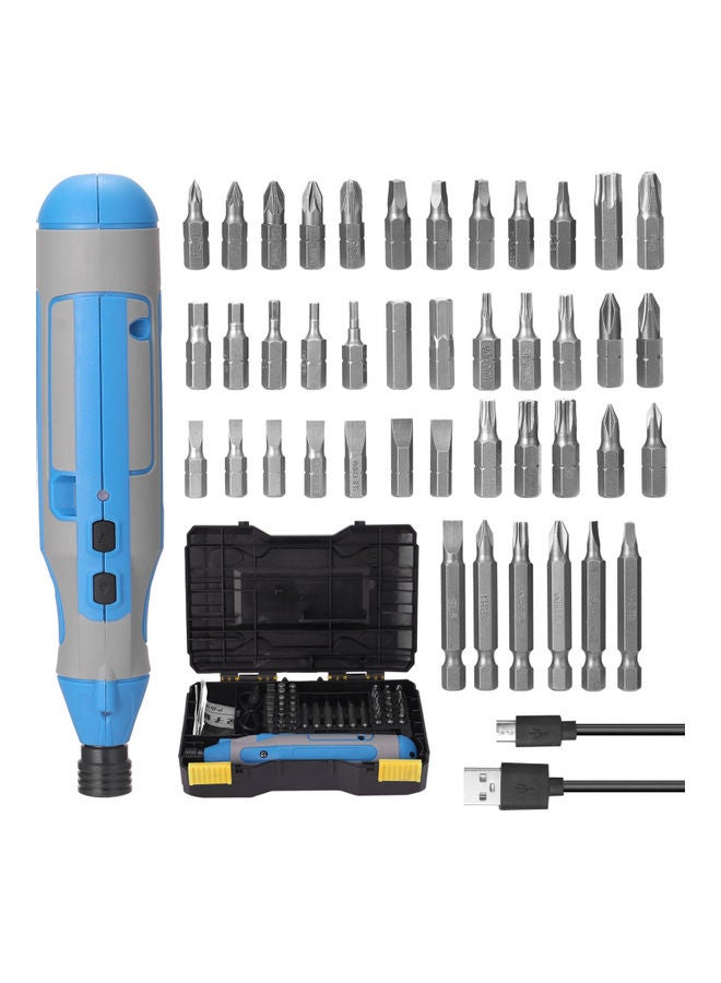 نيبمينينت طقم مفك براغي كهربائي لاسلكي متعدد الاستخدامات قابل للشحن مزود بمنفذ USB مع لقم مثقاب مكون من 42 قطعة الألوان - Image 1