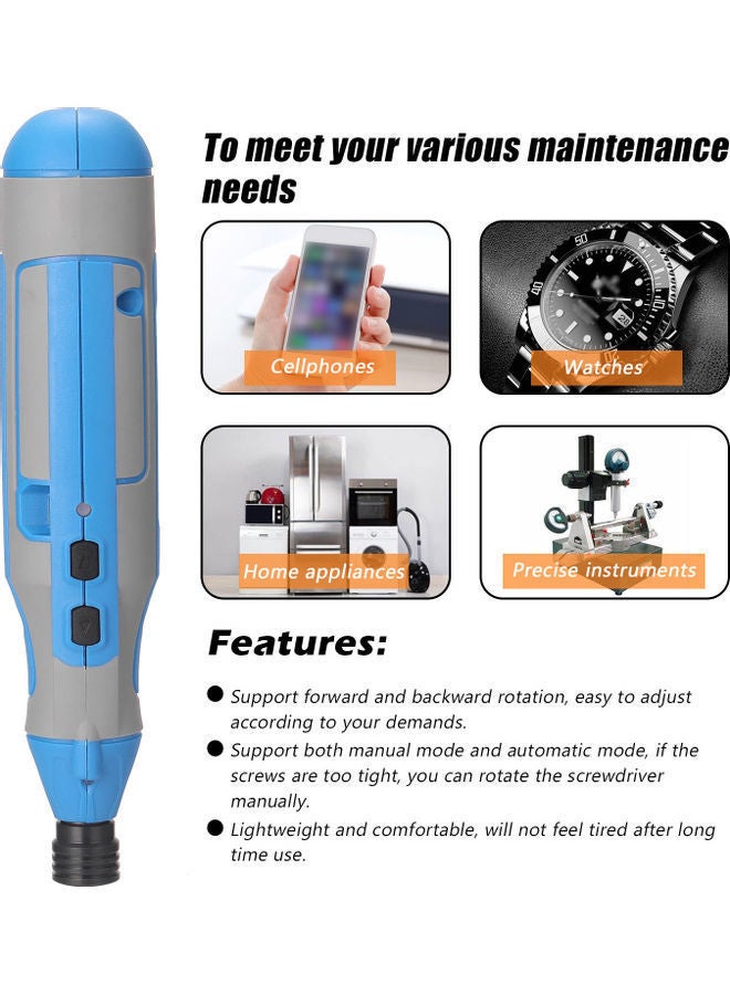 نيبمينينت طقم مفك براغي كهربائي لاسلكي متعدد الاستخدامات قابل للشحن مزود بمنفذ USB مع لقم مثقاب مكون من 42 قطعة الألوان - Image 3