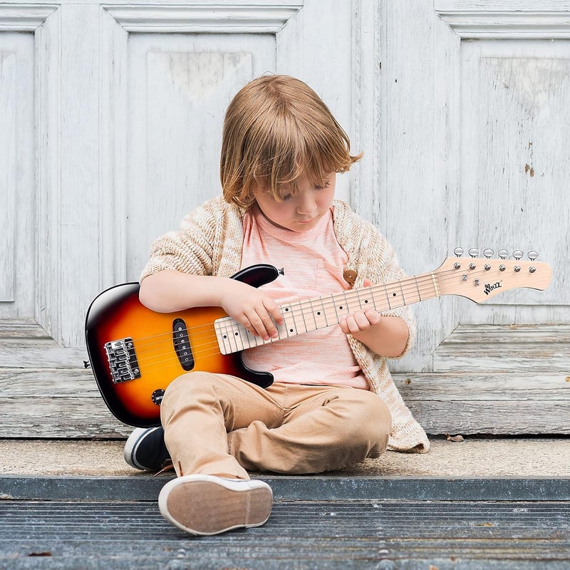 Winzz EGM100 30 Inches Real Kids Electric Guitar with Beginner Kit, Right Handed, Sunburst - Image 2