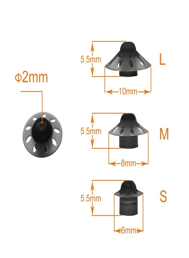 Anico Hearing Aid Open Domes for Phonak Marvel & Paradise RIC Models SDS 4.0 with Cleaning Tools Brush Cleaner and Carry Case (Small) - Image 2