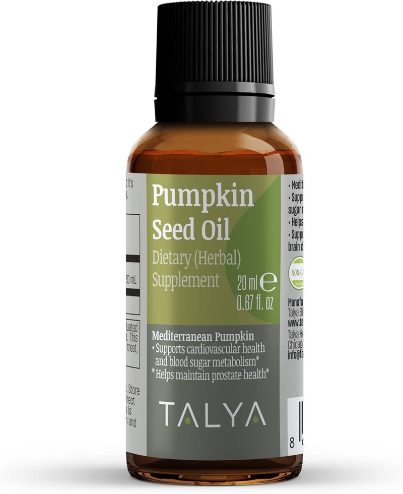 TALYA Pumpkin Seed Oil  Liquid Drops  Supports Prostate Health  for Hair Growth  Skin Health  Cold Pressed  Vegan NonGMO Gluten Free  067 floz - Image 1