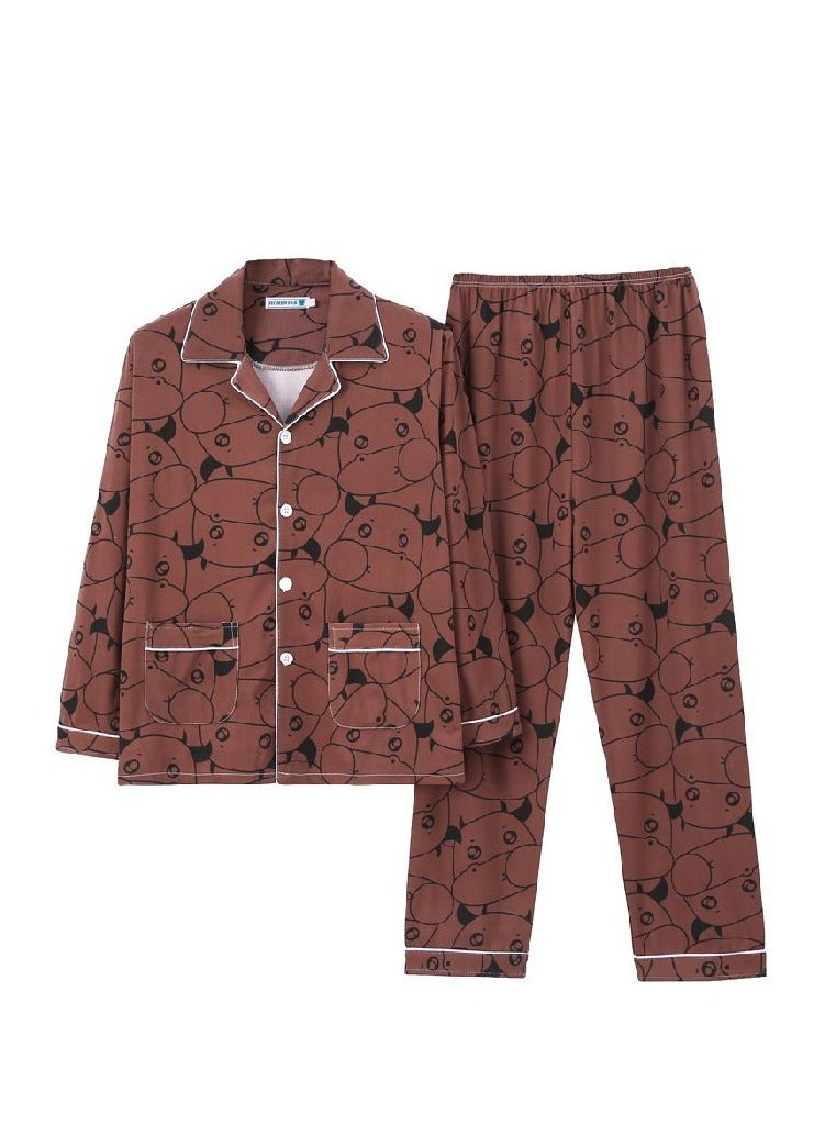 KUYING New Fashion Pajama Two Piece Set 