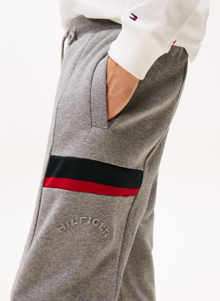 TOMMY HILFIGER Colour-Blocked Fleece Cuffed Joggers - Image 3