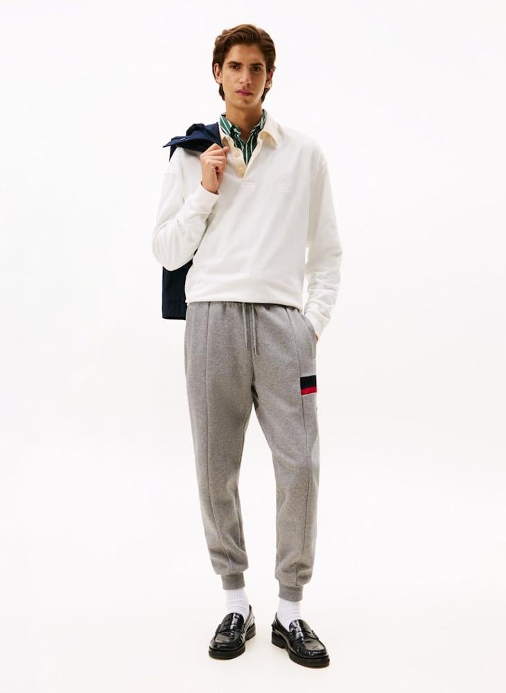 TOMMY HILFIGER Colour-Blocked Fleece Cuffed Joggers - Image 4