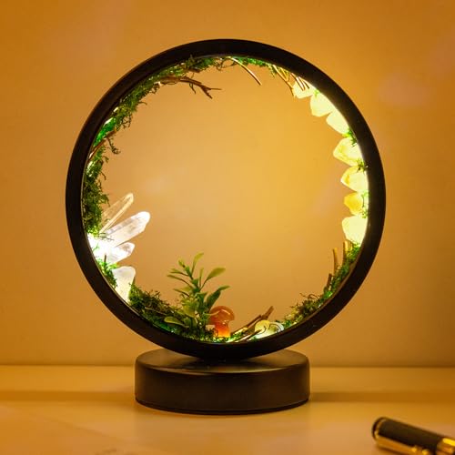 Runyangshi Forest Style Natural Citrine Night Light Healing Crystal USB Port 3 Colours Dimming Mode Lamp Suitable Night Lamp for Bedroom Home Decor Gift - Image 1