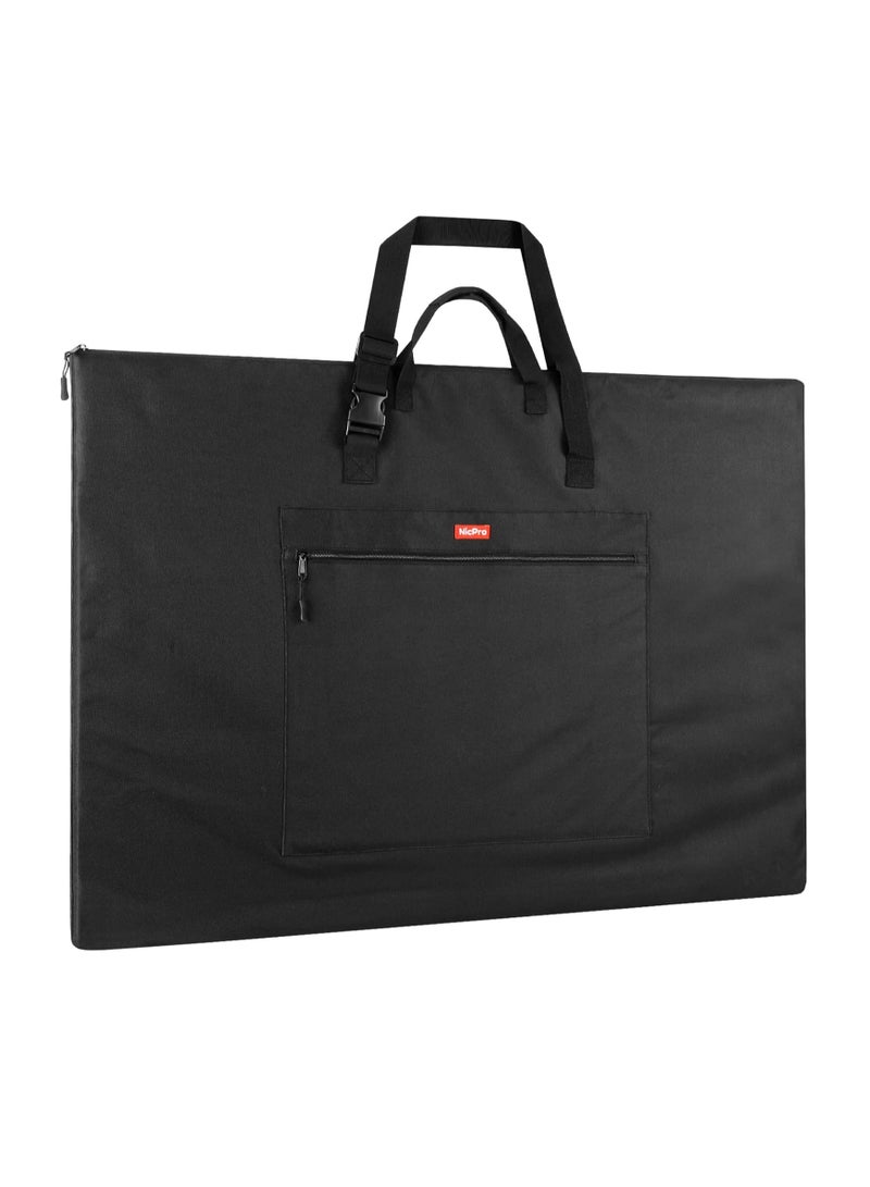 Nicpro Light Weight Art Portfolio Bag, 24 x 36 Inches Waterproof Nylon Art Portfolio Case with Shoulder & Handle Carry, for Artwork, Poster, Sketch Drawing, Canvas, Photography, Solar Panel Storage