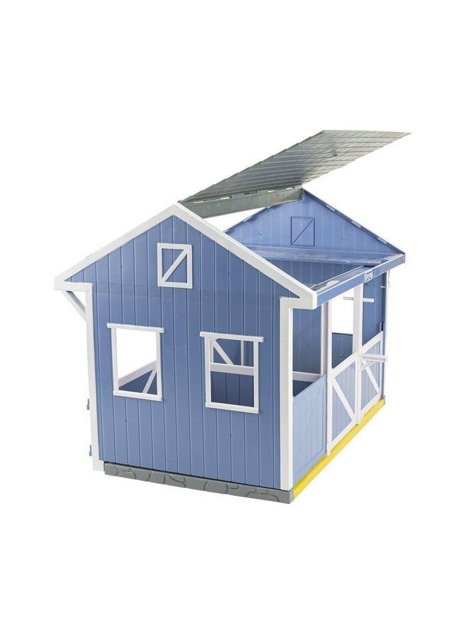 Breyer Breyer Horses Freedom Series Deluxe Country Stable & Wash Stall with Freedom Series Horse | 6 Piece Barn Playset Toy | 1:12 Scale Figurine | Model #61149 , Blue - Image 4