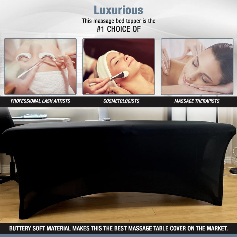 XOLLOZ غطاء سبا XOLLOZ لتمديد الرموش، ممتاز لطاولة الرموش أو التدليك، أسود - Image 5