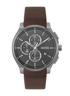 HUGO BOSS HUGO BOSS ROUND CHRONOGRAPH MEN'S GREY CASE WATCH - 1514187  - Image 2
