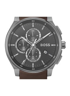 HUGO BOSS HUGO BOSS ROUND CHRONOGRAPH MEN'S GREY CASE WATCH - 1514187  - Image 4