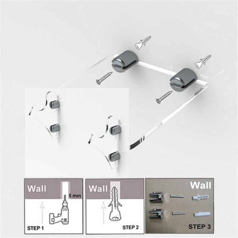 Light Saber Wall Mount: 5 Mm Transparent Acrylic - High Toughness Polished Edge Wall Holder for Light Saber Display & Storage - Image 5