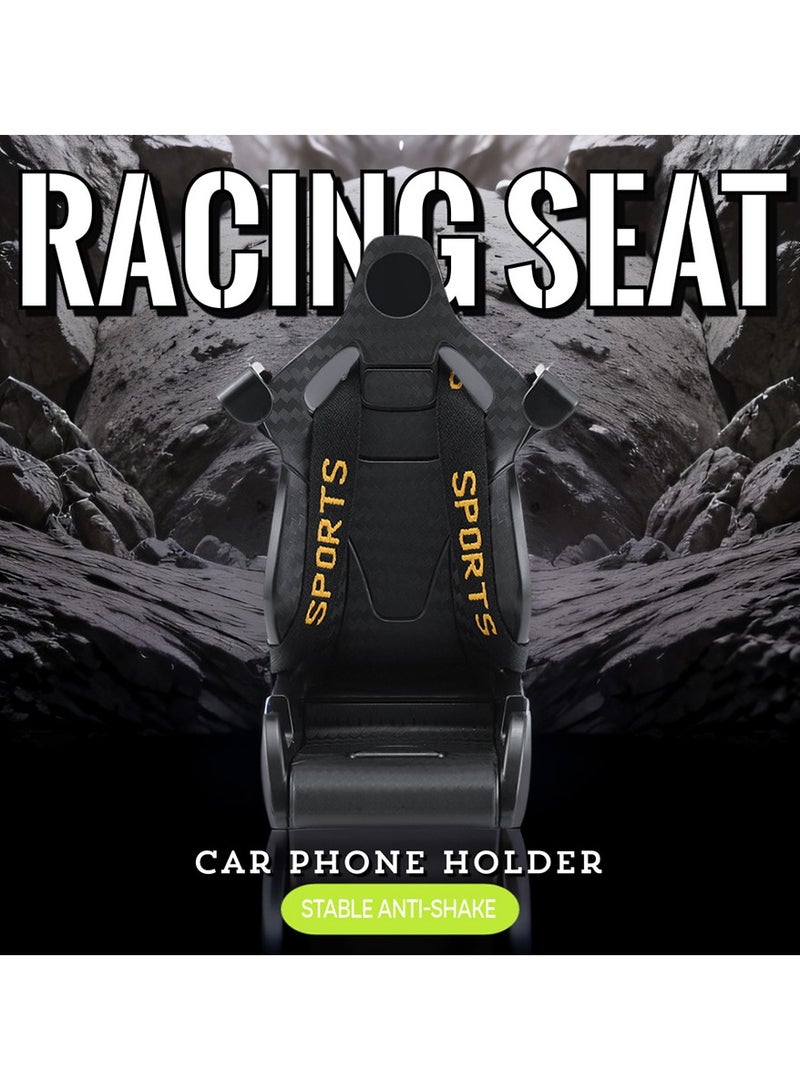 zero-g Car Phone Holder, Car For Air Vent Anti Shake Mobile Holder,Racing Seat Phone Holder Design,The Phone Holder Is Suitable For Mobile Phone Screens From 4.7 Inches To 7 Inches - Image 1