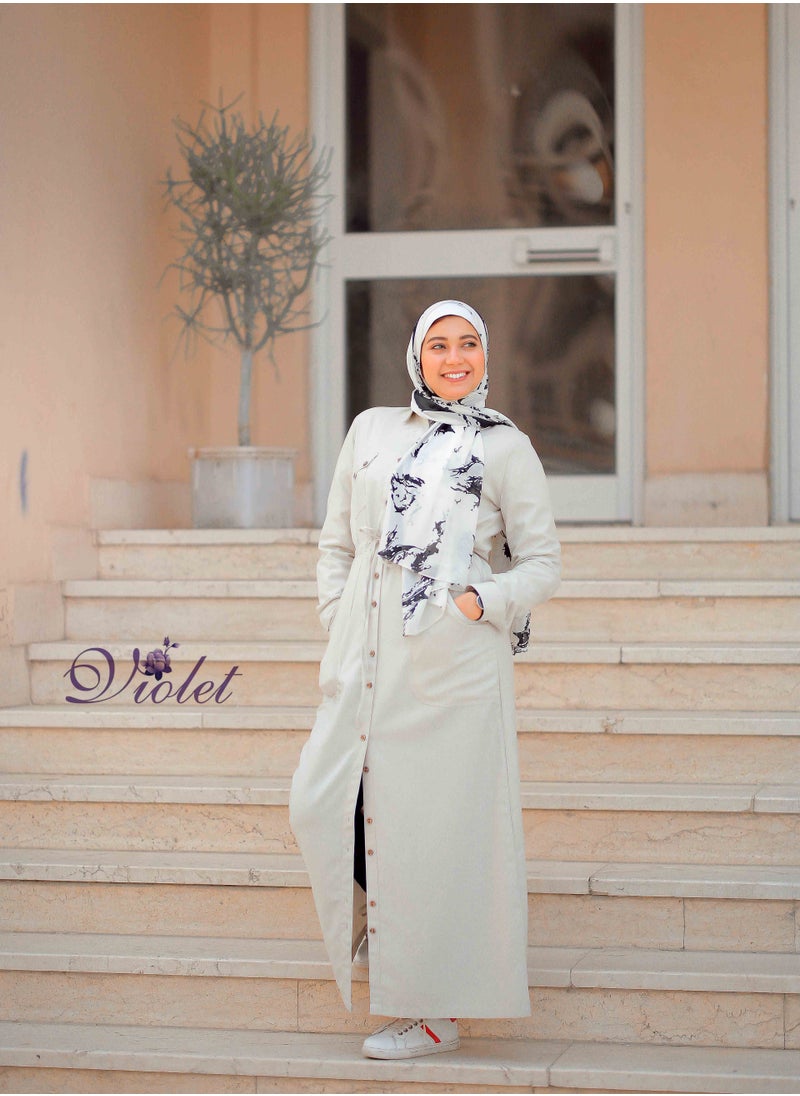 Puritopia - Beige Maxi shirt dress - Image 1
