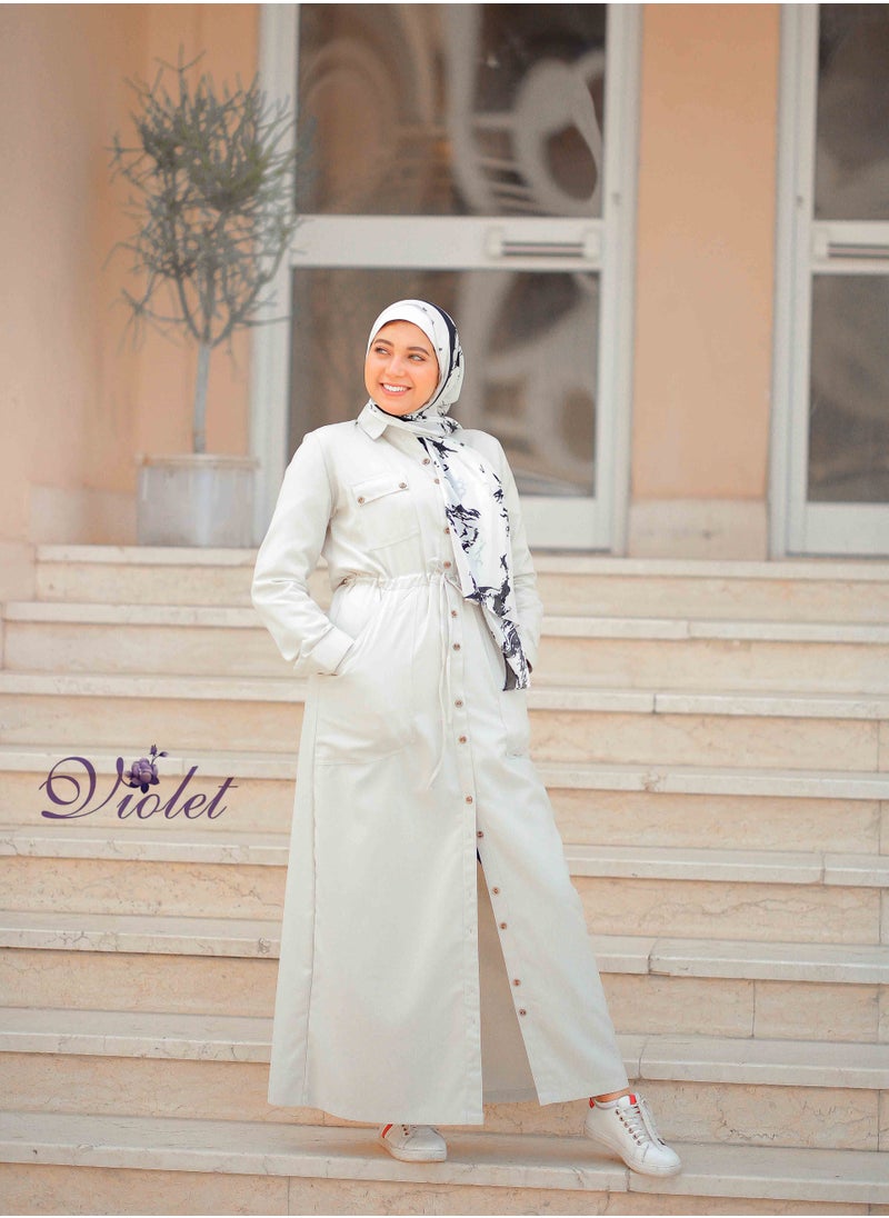 Puritopia - Beige Maxi shirt dress - Image 1