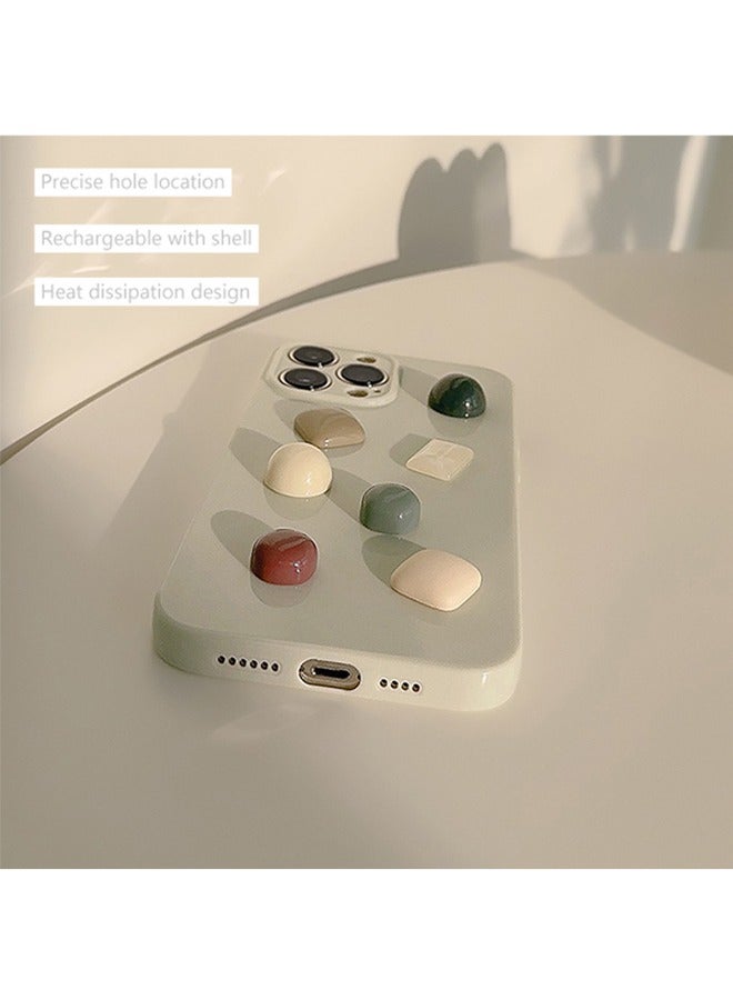 Phone Case For iPhone 15 Pro Max,Very stylish creative design, pure handcrafted, 3D gems Gentle Color the Phone Case - Image 5