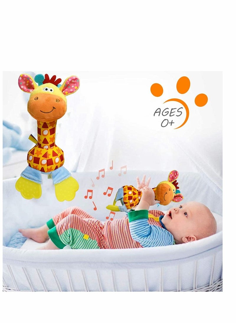 Excefore Baby Soft Rattles Shaker, Infant Developmental Hand Grip Baby Toys, Baby Sensory Learning Toys with Teether  - Image 4