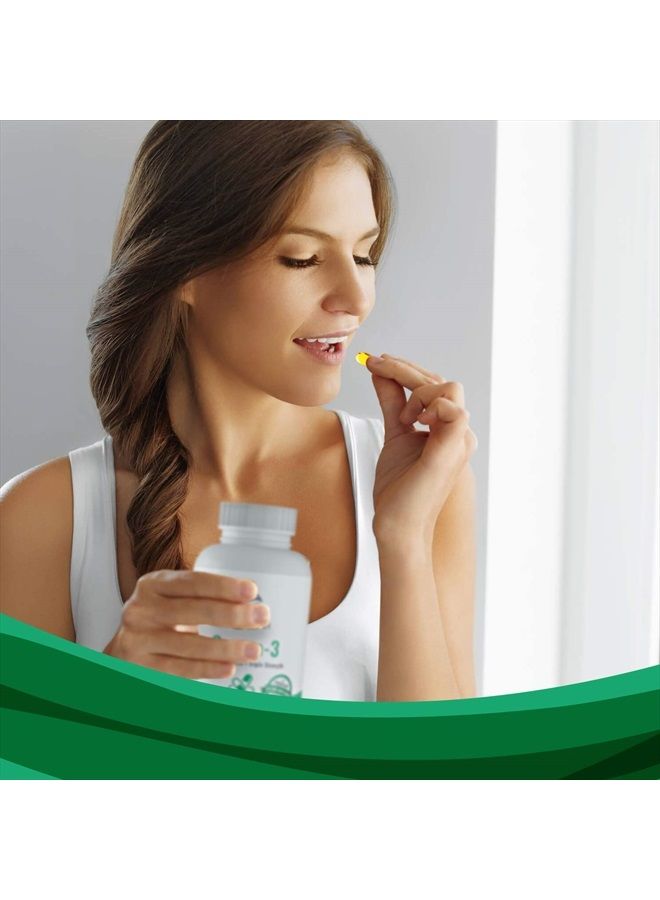 LongLifeNutri Omega 3 Fish Oil Pills 120 Softgels Capsule | Essential Fatty Acids 1000mg Supplement | High DHA EPA | Immune Support Formula | Natural Nordic Algae Ultra Omega3 Women & Men - Image 3