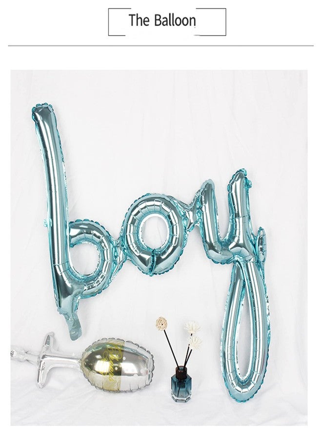 زيتوب بالون فويل أزرق فاتح من زيتوب مكتوب عليه "Boy" - بالون حروف قطعة واحدة مقاس 24 بوصة لحفلات استقبال المولود الجديد، والكشف عن جنس المولود، وإعلان الحمل، وحفلات أعياد الميلاد الأولى، والتعميد، وتزيين غرف الأطفال - Image 5