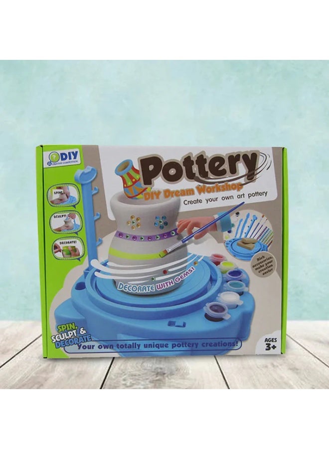 Clicko Hight-Quality Diy Pottery Wheel Light Weight, Foldable, Portable And Durable - Image 2