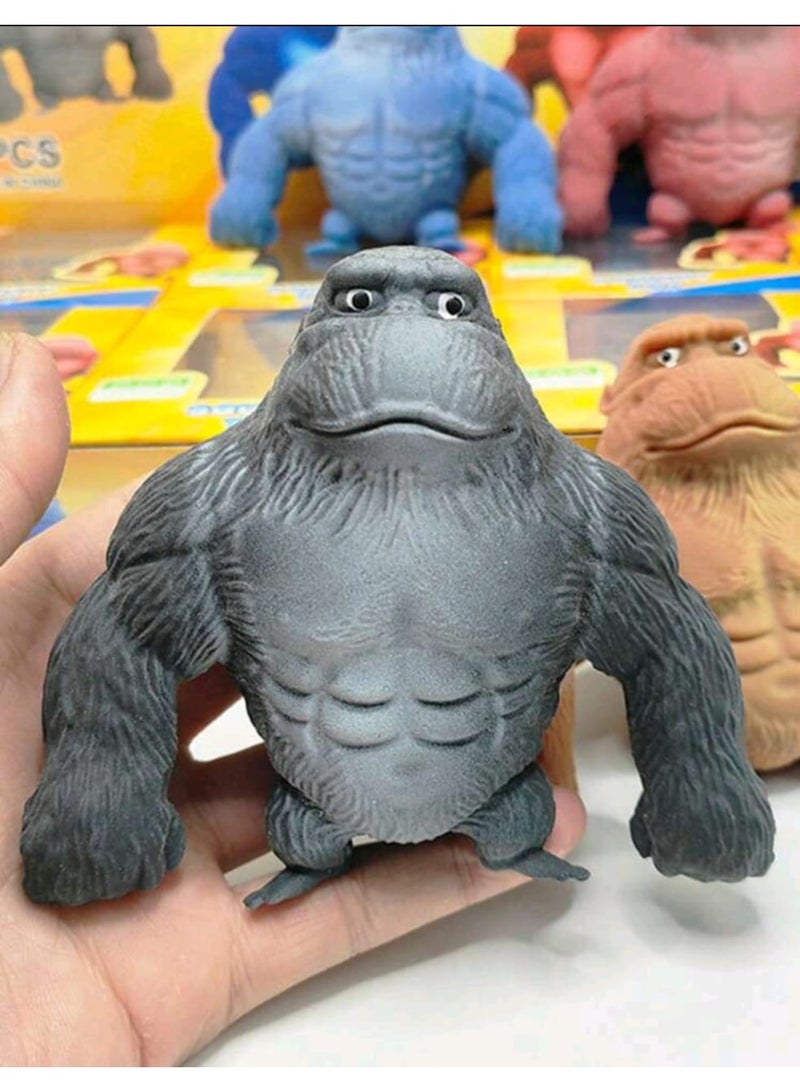 Stretchable Gorilla Stress Relief Toy - Squishy Rubber Chimpanzee Figure
