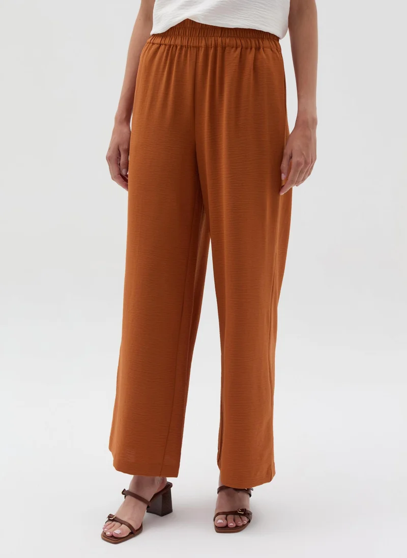 Ovs Crinkle-effect fluid trousers