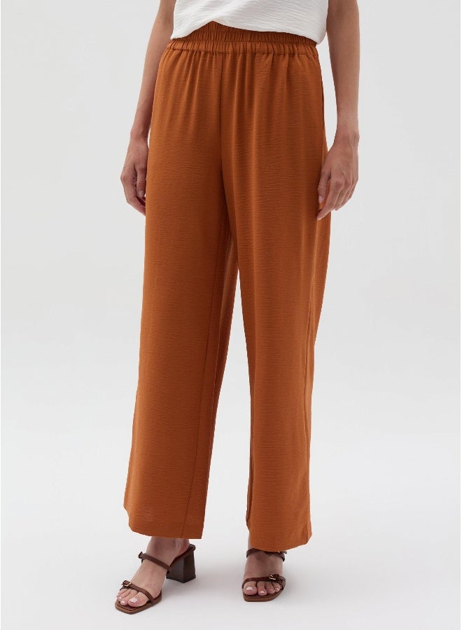 او في اس Crinkle-effect fluid trousers - Image 2