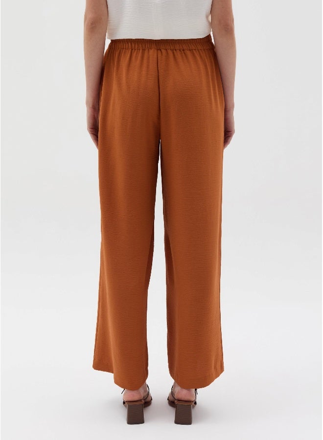 او في اس Crinkle-effect fluid trousers - Image 3