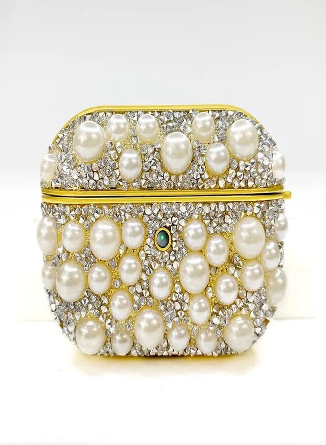 Next Next Store Glitter Earphone Case Compatible with AirPods Pro 2 - Pearl Diamond Cover for Women (Starlight)