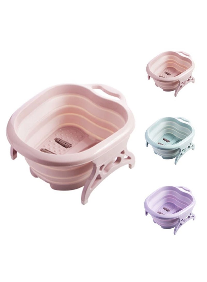 DubaiGallery Folding Foot Care Tub Portable Foot Wash Massage Bucket Travel Folding Bucket with 4 Massage Balls Bathing Feet in Winter -slip Handle Endurable Meterial - Image 3