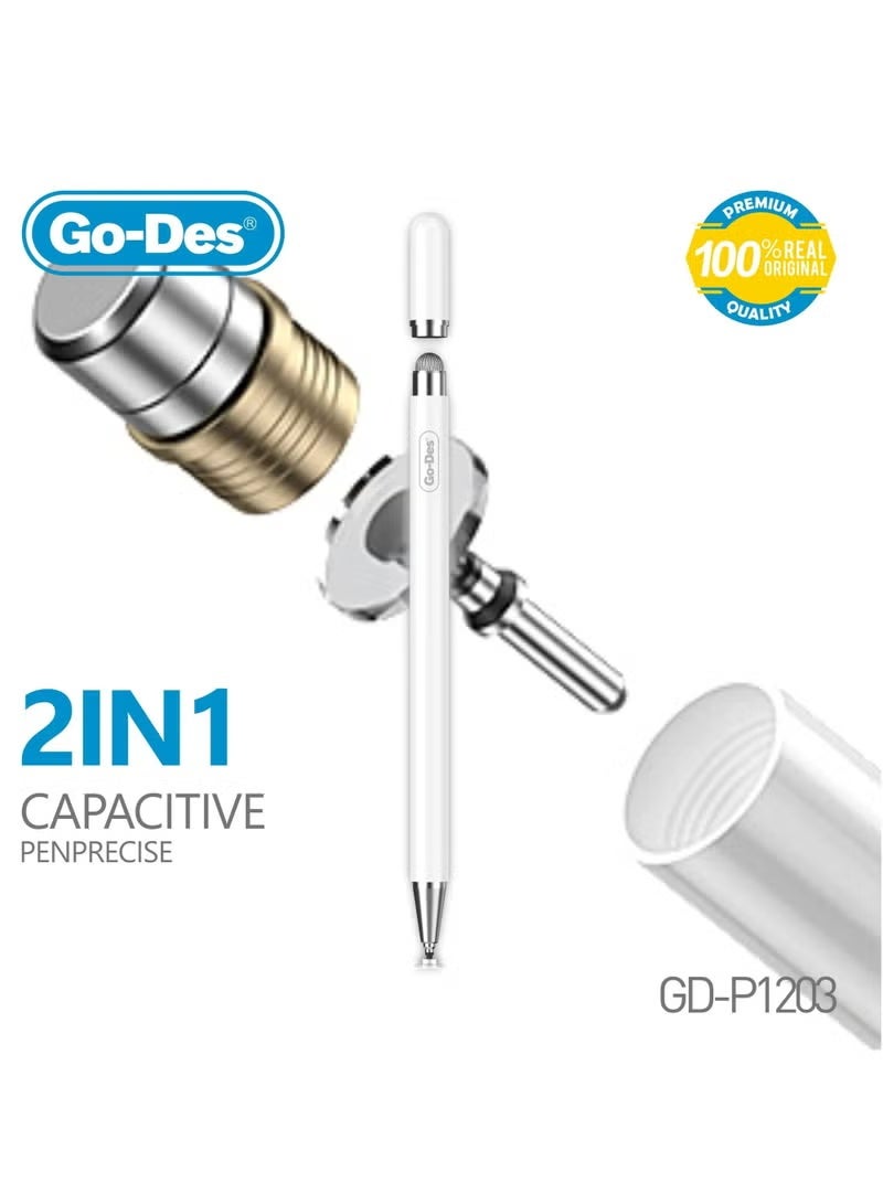 GO-DES 2-in-1 Universal Capacitive Stylus Pen Dual-Ended Magnetic Touchscreen Pencil - Image 4