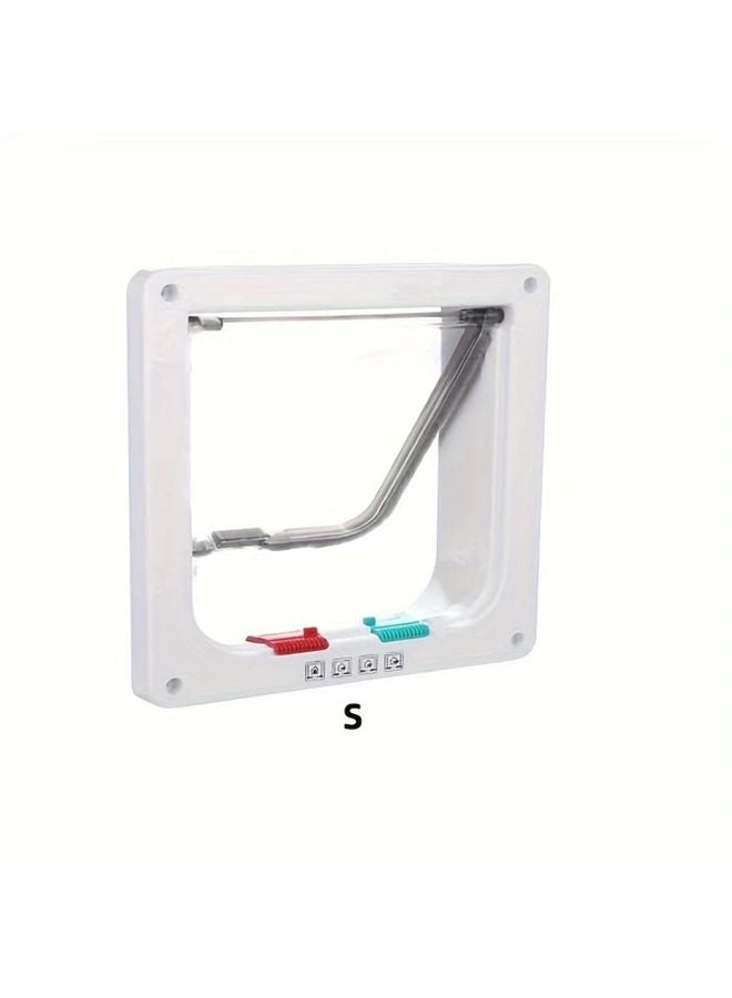 4 Way Lockable Small Pet Door Cat Door Access Control Safety - Image 3
