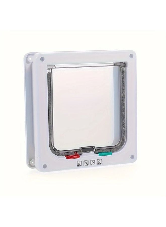 4 Way Lockable Small Pet Door Cat Door Access Control Safety - Image 5