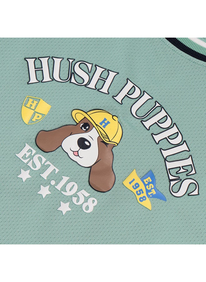 Hush Puppies طقم صيفي للأولاد بأكمام قصيرة وشورتات طقم مكون من قطعتين ملابس كرة سلة وركض - Image 5